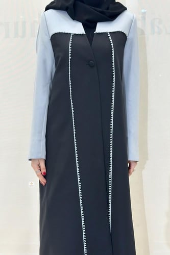عبايه بليزر الصيف مبطنه بقماش باربي صيفي اسود