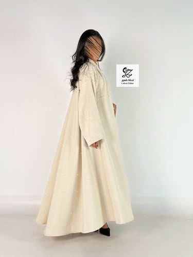 عبايه مبهره دبل كلوش بقماش باربي بتدخيل لولو فخم