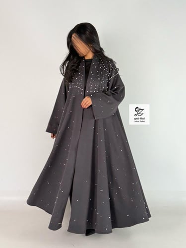 عبايه مبهره دبل كلوش بقماش باربي بتدخيل لولو فخم