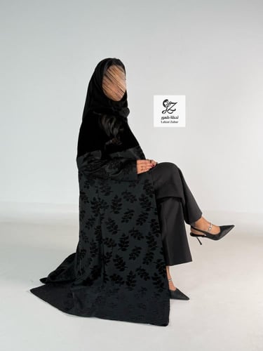 بليزر نيهاد بقماش مخمل كوري مع مخمل مشجر