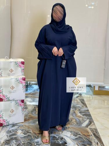 نص بشت حرير ياباني كحلي