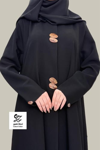 عبايه سوداء بقصهA بقماش اندونسي اصلي