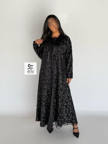 عبايه طلة بقماش تفته ميكادو لمعه