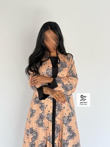 عبايه غيم كلوش بقماش دانتيل مشجر روسي