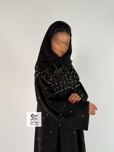 عبايه مبهره دبل كلوش بقماش باربي بتدخيل لولو فخم