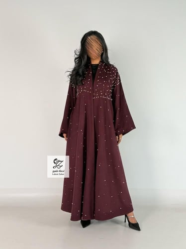 عبايه مبهره دبل كلوش بقماش باربي بتدخيل لولو فخم