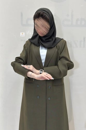 عبايه بليزر رسمي الصيف بقماش لنن