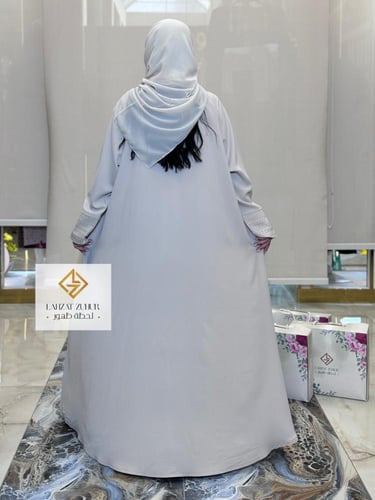 عباية كلوش سدو في الاكمام و قدام قماش انترنت لون ب...