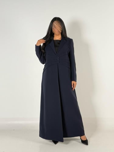 عبايه وصايف بليزر مع زراررسمي مبطنه بقماش سيراميك...