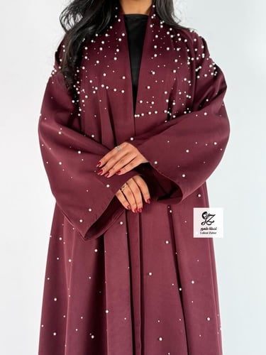 عبايه مبهره دبل كلوش بقماش باربي بتدخيل لولو فخم