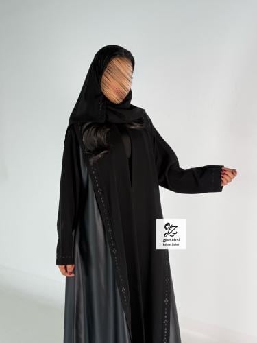 عبايه دايموند كلوش بقماش كريب اندنوسي بتدخيل تفته...