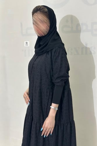 عبايه كلوش ركاما كامل طبقات كم استرتش