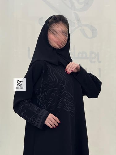 عبايه ريمان كلوش بقماش كريب اندونسي