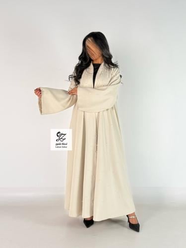 عبايه مبهره دبل كلوش بقماش باربي بتدخيل لولو فخم