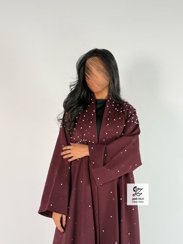 عبايه مبهره دبل كلوش بقماش باربي بتدخيل لولو فخم