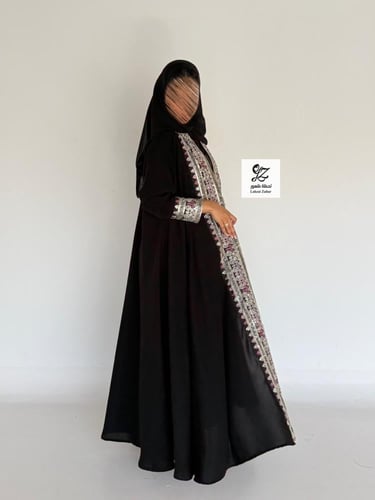 عبايه هند دبل كلوش بقماش ملكي