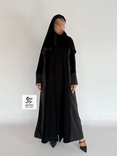 عبايه ديم كلوش بقماش اندونسي بتدخيل اورجنز لمعه سل...