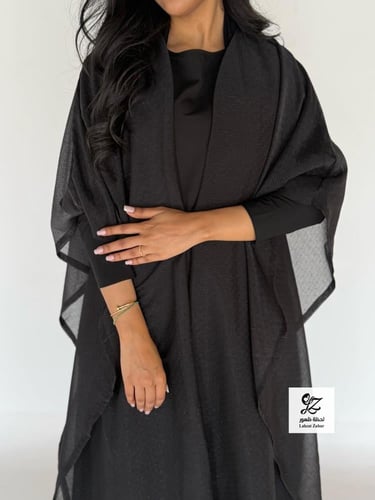 عبايه طله بقماش اورجنز صيفي بتدخيل ترتر لمعه