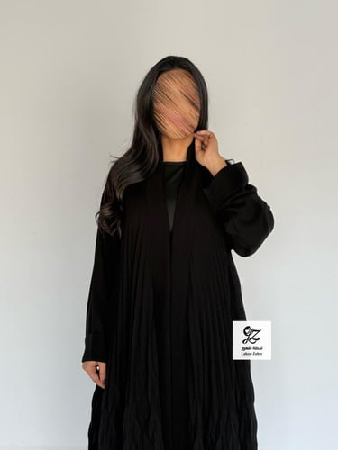 عبايه دبل كلوش بتكسير ثري دي صيفي