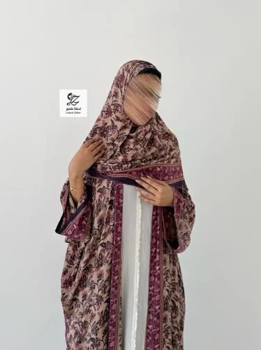 عبايه هنديه بقماش حرير هندي مشجر