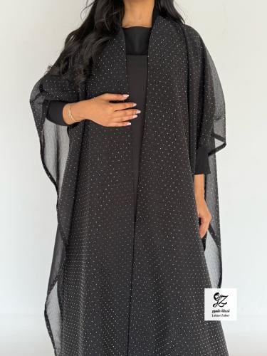 عبايه طله بقماش اورجنز صيفي بتدخيل ترتر لمعه
