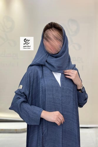 عبايه شهد كلوش بقماش لنن طبيعي