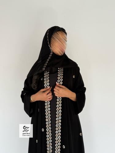 عبايه نسمه دبل كلوش بقماش ملكي