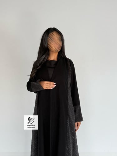 عبايه ديم كلوش بقماش اندونسي بتدخيل اورجنز لمعه سل...