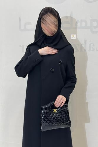 بليزر الفارقه بقماش رمش اسود فاحم