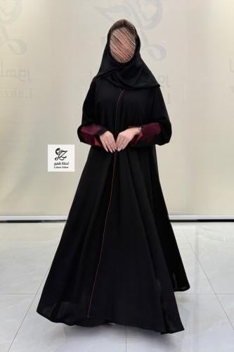 عبايه دبل كلوش بقماش اندنوسي بتدخيل تطرير