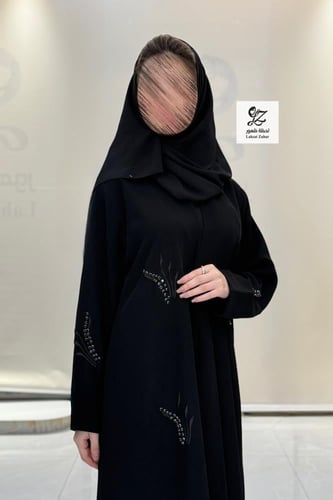 عبايه كردانه بقماش سيراميك اصلي نص كلوش