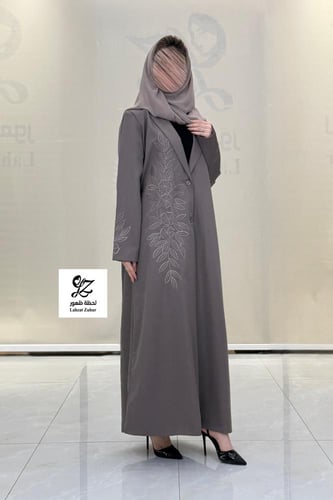 عبايه ميلانا بليزر رسمي مبطن بتدخيل تطريز ناعم لون...