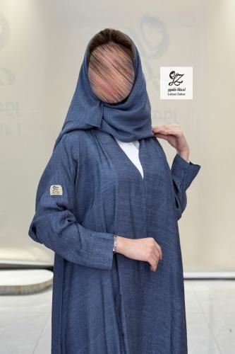 عبايه شهد كلوش بقماش لنن طبيعي