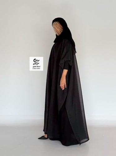 عبايه طله بقماش اورجنز صيفي بتدخيل ترتر لمعه