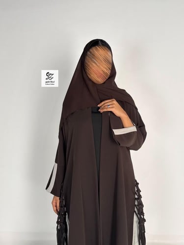 عبايه شجون كلوش بقماش كريب اندنوسي