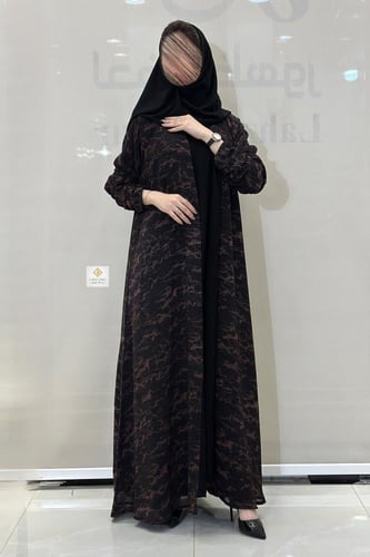 عبايه صيفيه مشجره كامل بقماش تركي مشجر