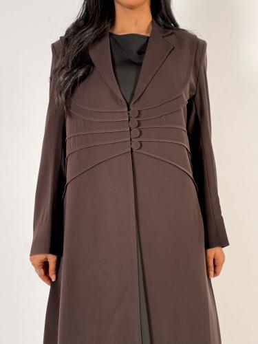 عبايه وصايف بليزر مع زراررسمي مبطنه بقماش سيراميك...