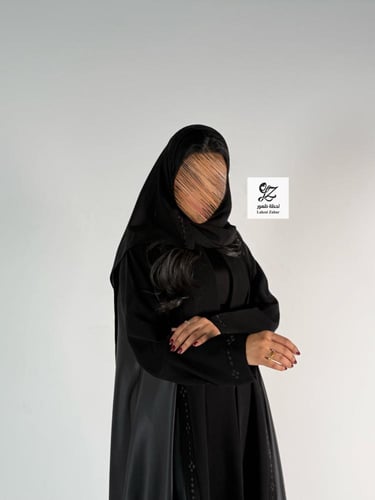 عبايه دايموند كلوش بقماش كريب اندنوسي بتدخيل تفته...