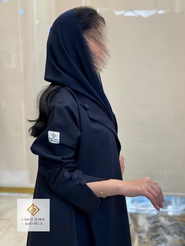 كلوش بليزر بقماش كريب كحلي