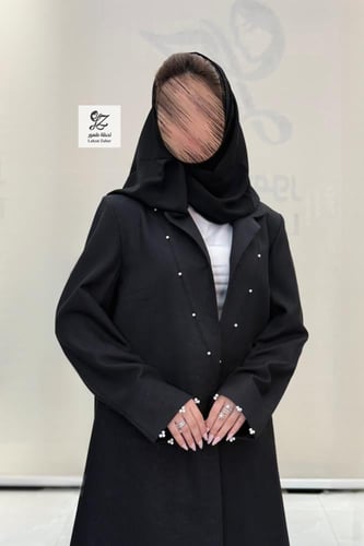 عبايه بليزر بقماش لنن هندي صيفي بتدخيل شك ناعم