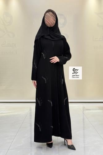 عبايه كردانه بقماش سيراميك اصلي نص كلوش