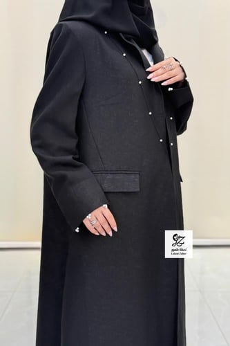 عبايه بليزر بقماش لنن هندي صيفي بتدخيل شك ناعم