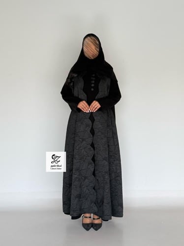 عبايه وجدان نص كلوش بقماش تفته هندي مع كريب الابدا...