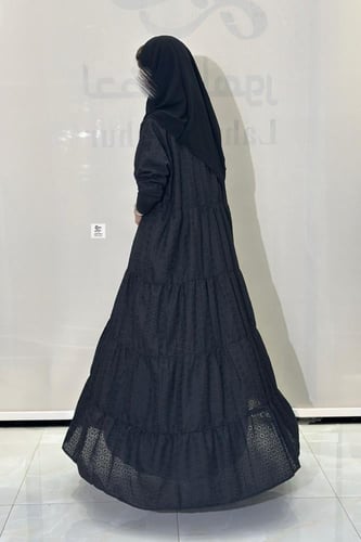 عبايه كلوش ركاما كامل طبقات كم استرتش