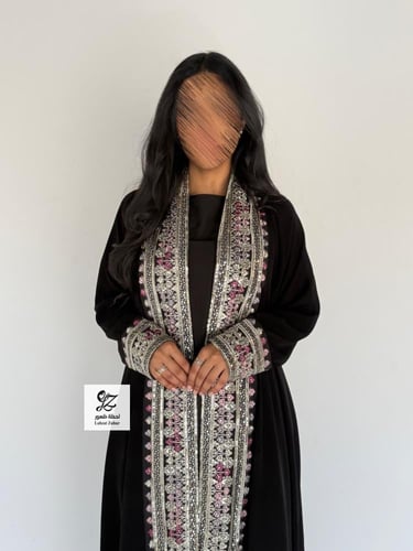 عبايه هند دبل كلوش بقماش ملكي