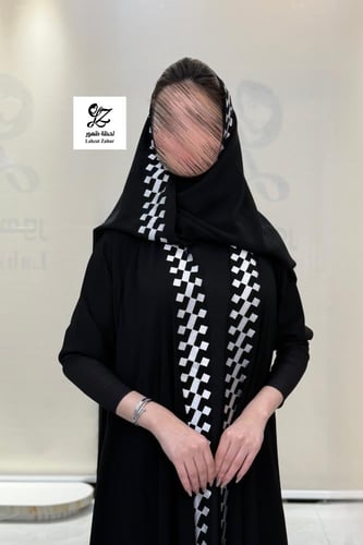 عبايه وديان دبل كلوش بكم استرتش