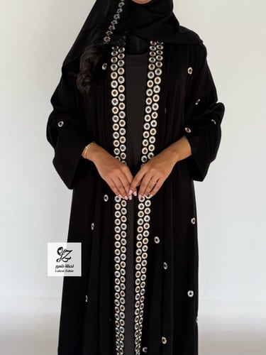 عبايه نسمه دبل كلوش بقماش ملكي