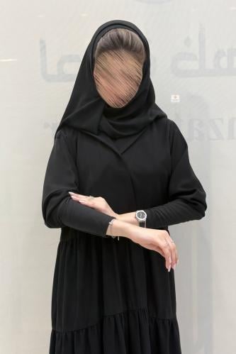 عبايه ميلاف كلوش كامل طبقات بقماش كريب اندونسي صيف...