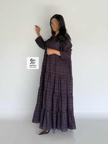 عبايه ركاما طبقات نص كلوش مبطن ربيانه موف