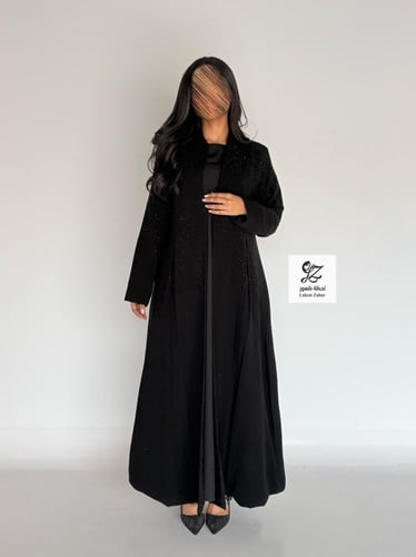 بليزر ترف قماش ملكي مع كرستال اسود فخم